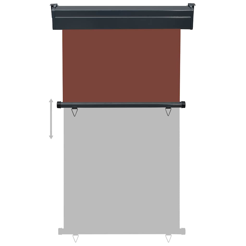 Toldo lateral para varanda 100x250 cm castanho