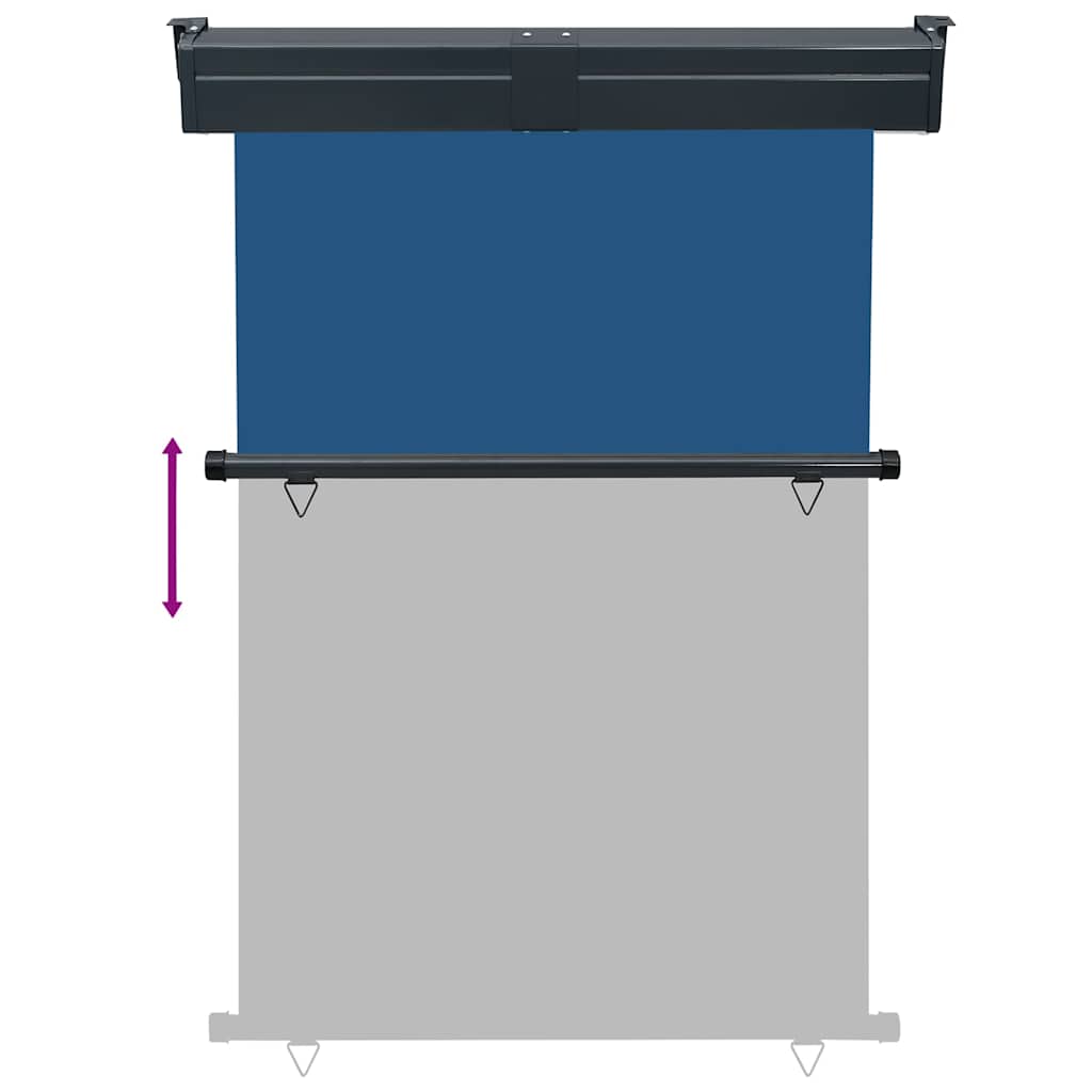 Toldo lateral para varanda 125x250 cm azul