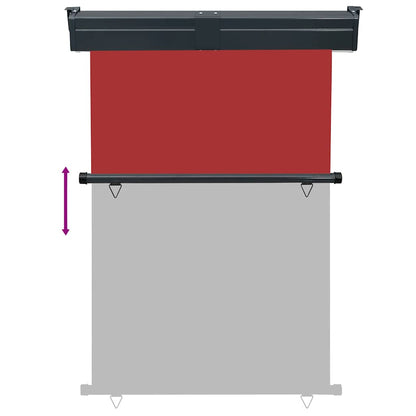 Toldo lateral para varanda 125x250 cm vermelho