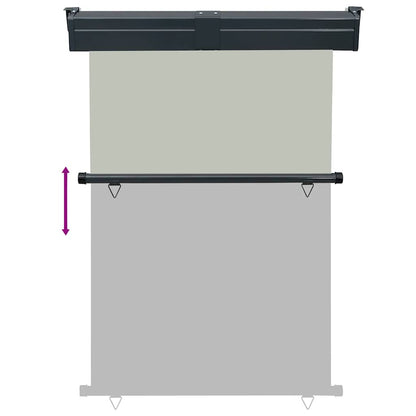 Toldo lateral para varanda 125x250 cm cinzento