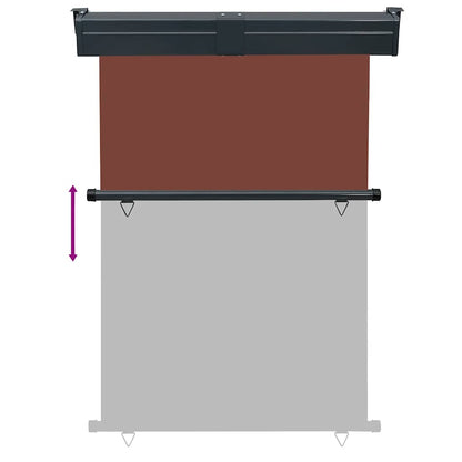 Toldo lateral para varanda 125x250 cm castanho