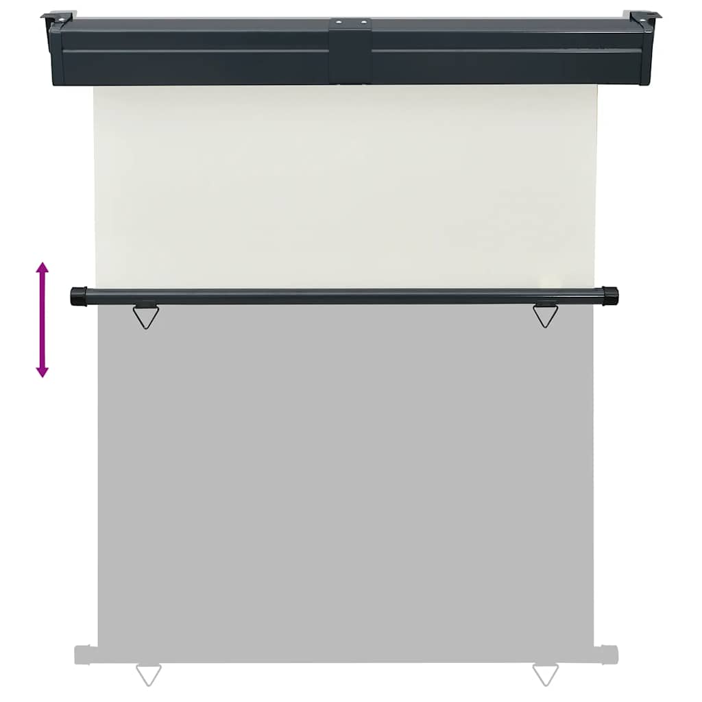 Toldo lateral para varanda 145x250 cm cor creme