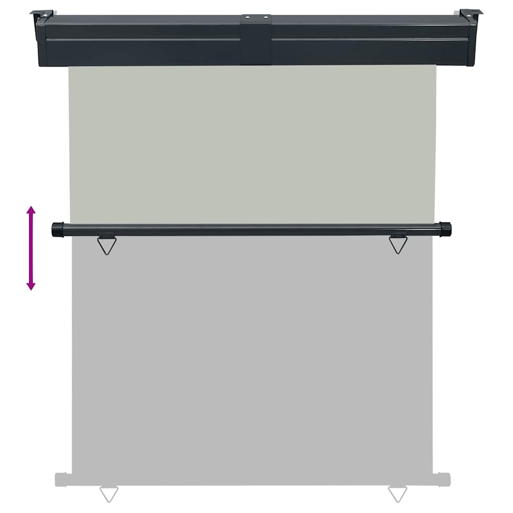 Toldo lateral para varanda 145x250 cm cinzento