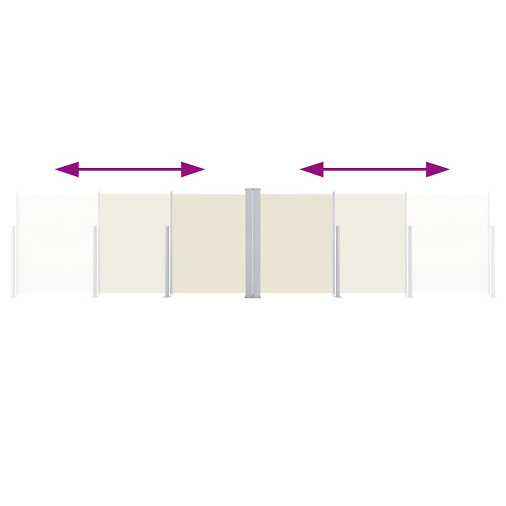 Toldo lateral retrátil 100x600 cm creme