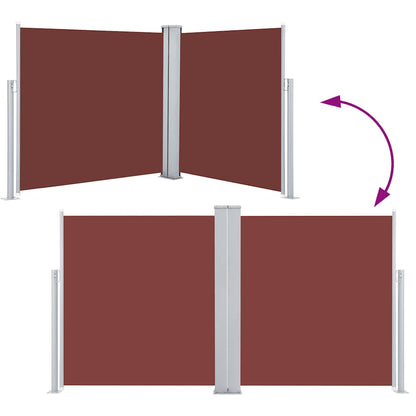Toldo lateral retrátil 100x600 cm castanho