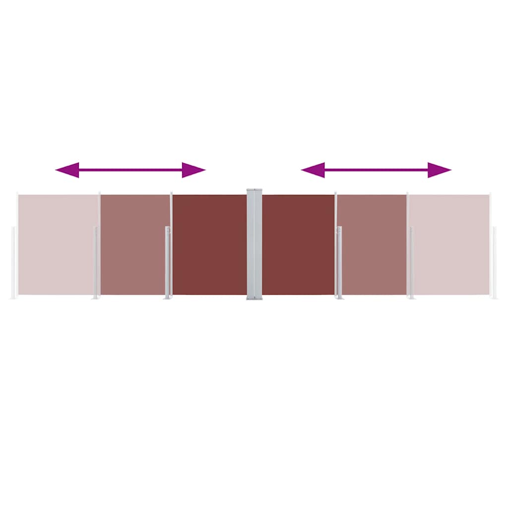 Toldo lateral retrátil 100x600 cm castanho