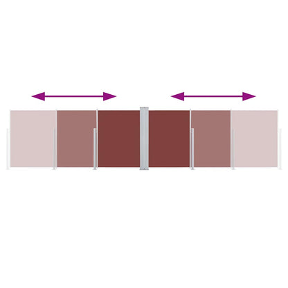 Toldo lateral retrátil 100x600 cm castanho