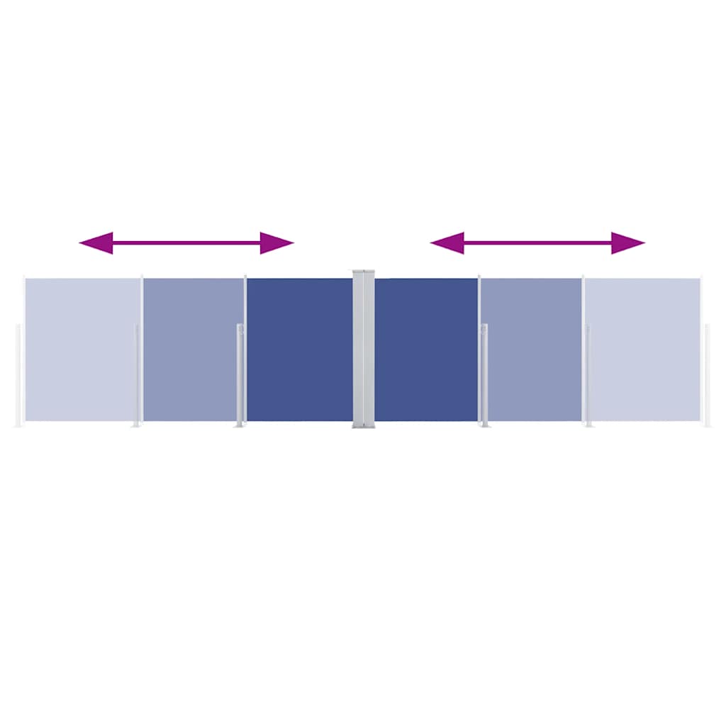 Toldo lateral retrátil 100x600 cm azul