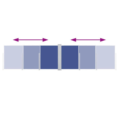 Toldo lateral retrátil 100x600 cm azul