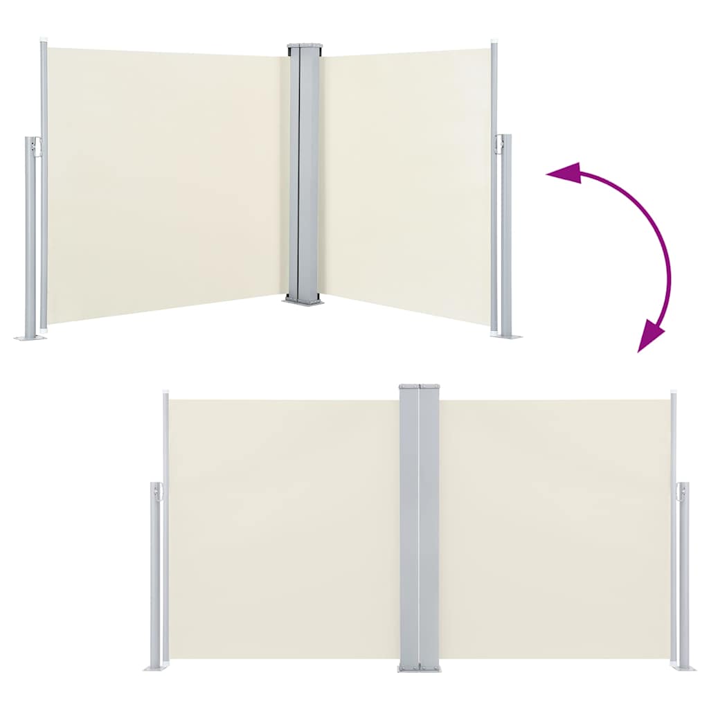 Toldo lateral retrátil 120x600 cm creme