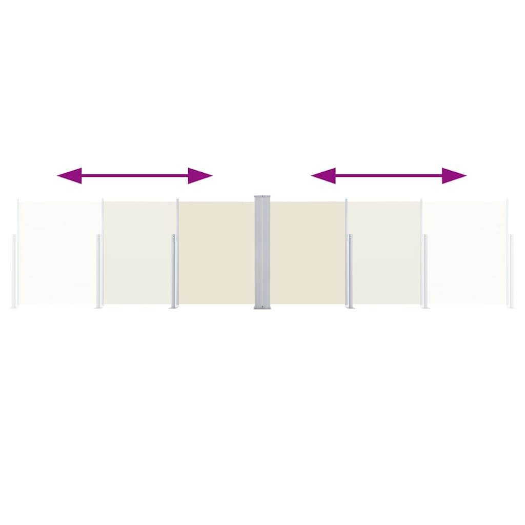 Toldo lateral retrátil 120x600 cm creme