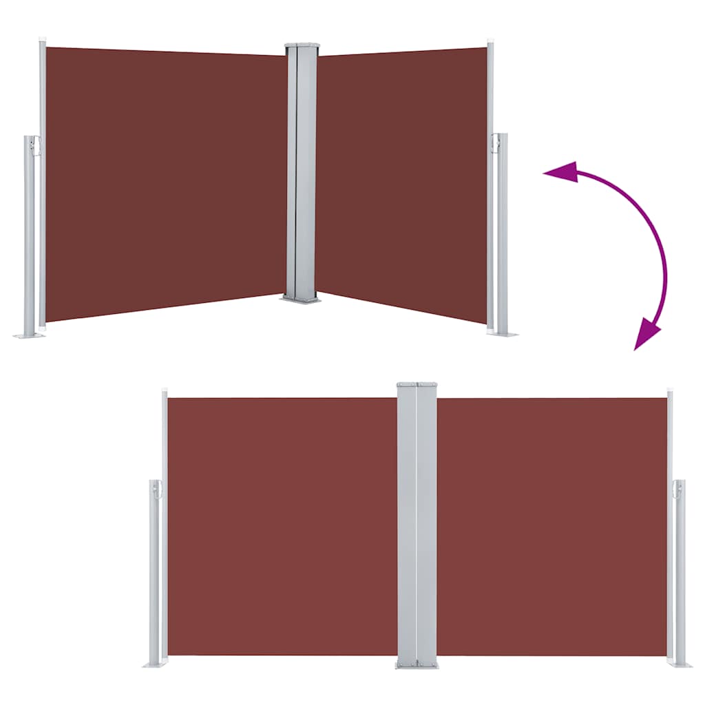 Toldo lateral retrátil 120x600 cm castanho