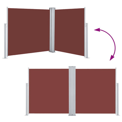Toldo lateral retrátil 120x600 cm castanho