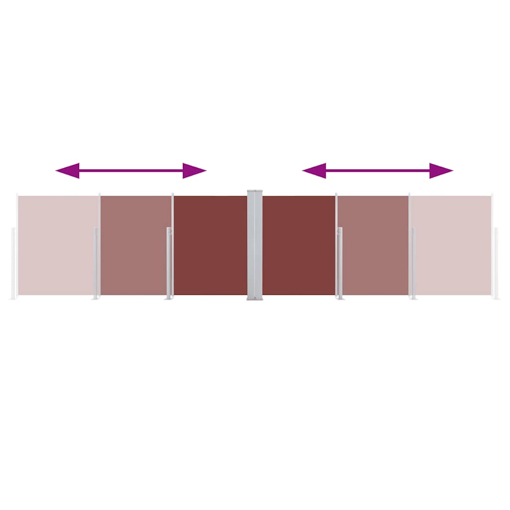 Toldo lateral retrátil 120x600 cm castanho