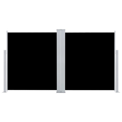 Toldo lateral retrátil 140x600 cm preto