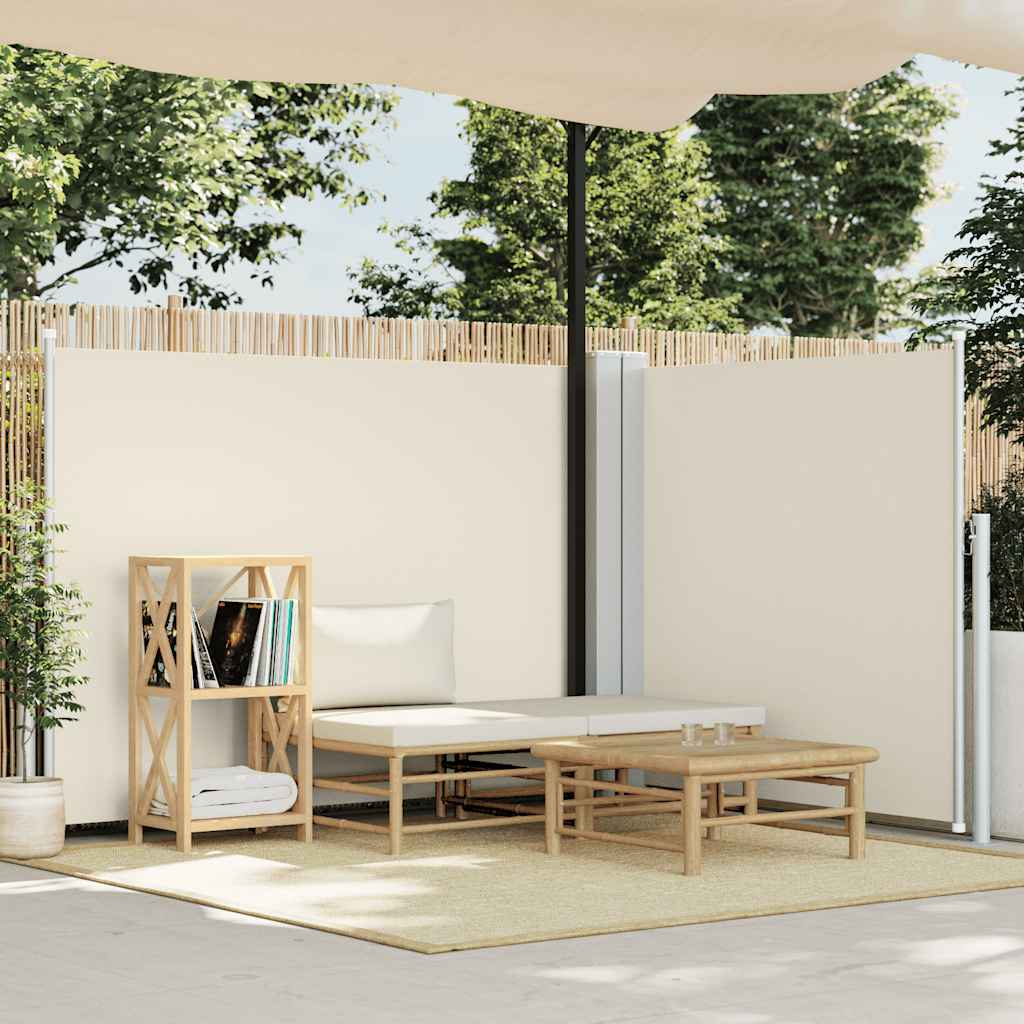 Toldo lateral retrátil 140x600 cm creme