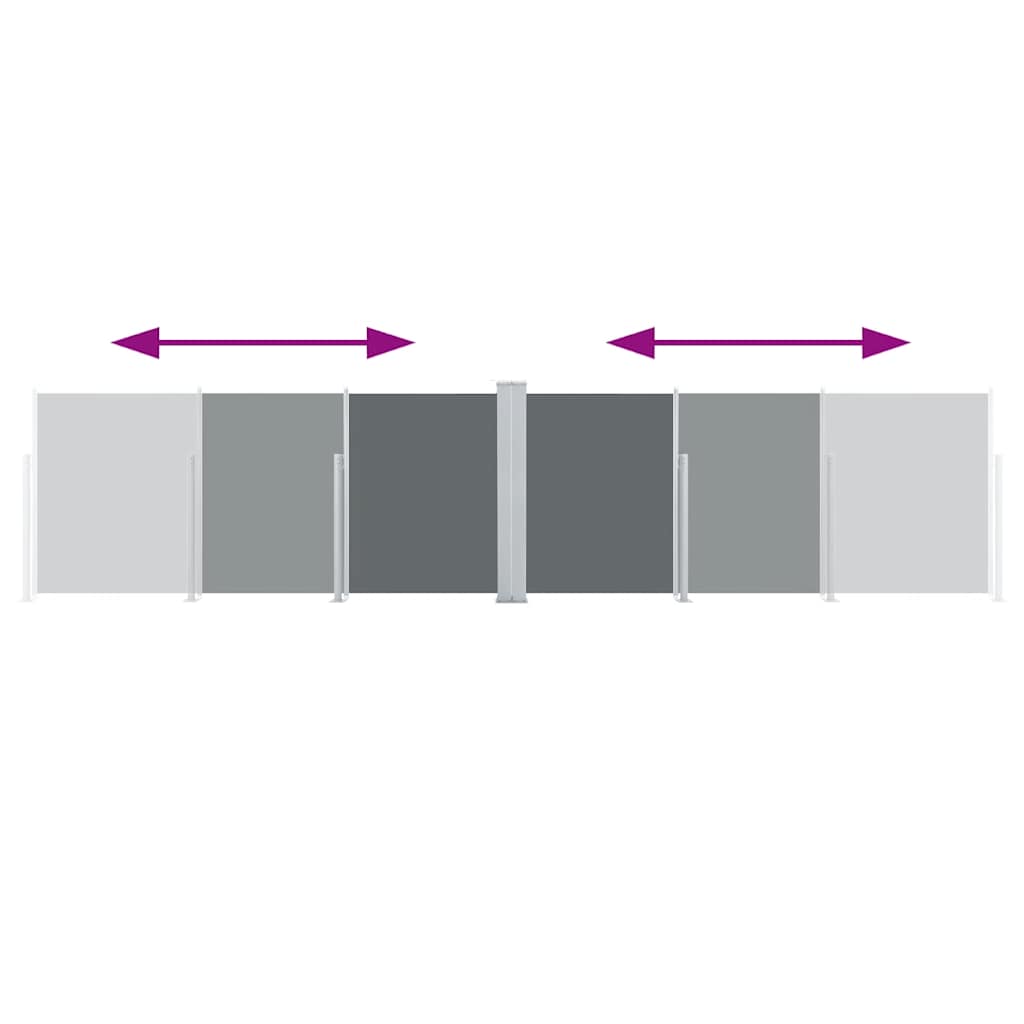 Toldo lateral retrátil 140x600 cm antracite