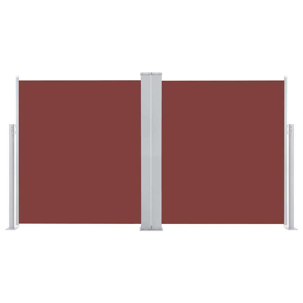 Toldo lateral retrátil 140x600 cm castanho