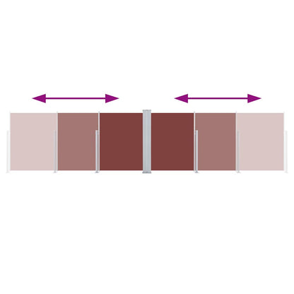 Toldo lateral retrátil 140x600 cm castanho