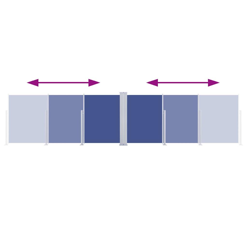 Toldo lateral retrátil 140x600 cm azul