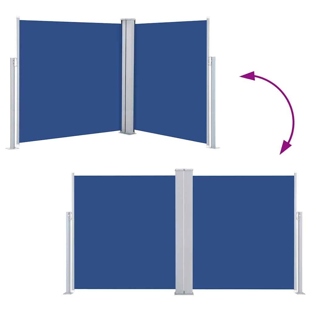 Toldo lateral retrátil 160x600 cm azul