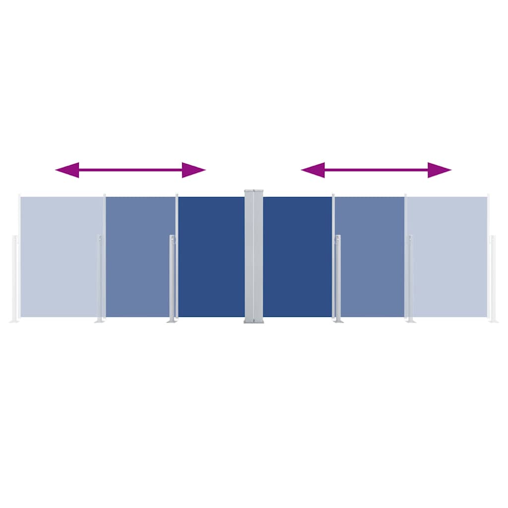 Toldo lateral retrátil 160x600 cm azul