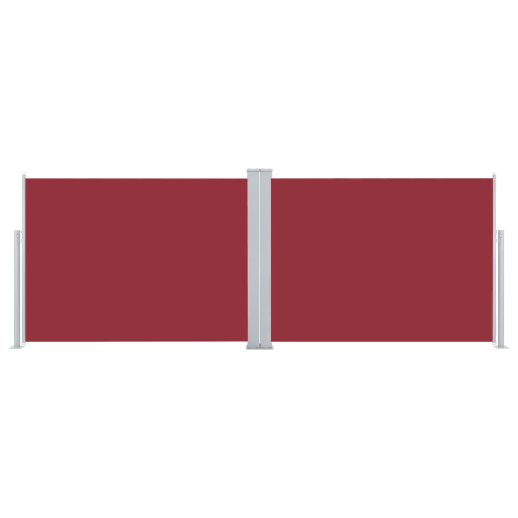 Toldo lateral retrátil 100x1000 cm vermelho