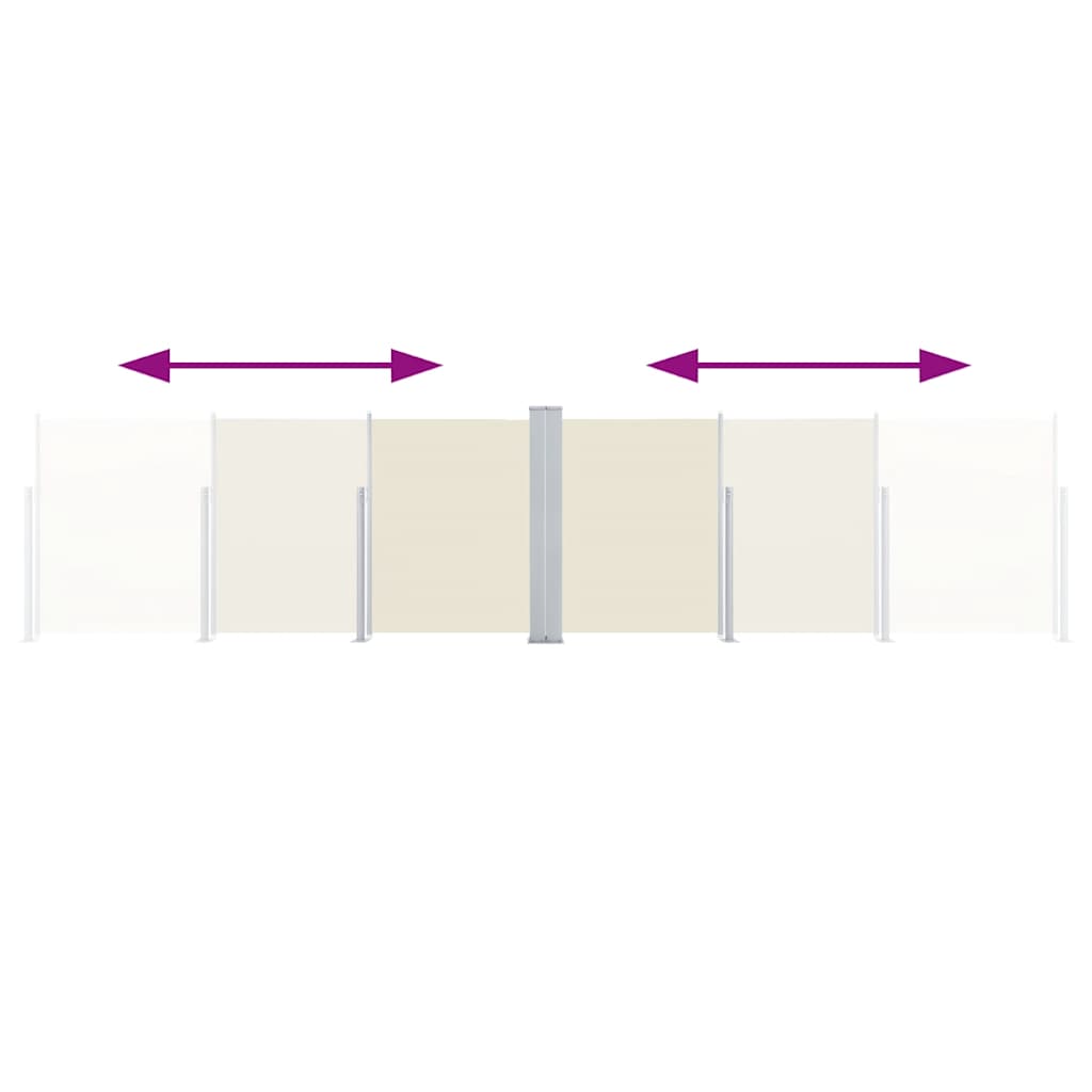 Toldo lateral retrátil 120x1000 cm creme