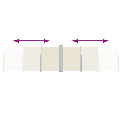 Toldo lateral retrátil 120x1000 cm creme