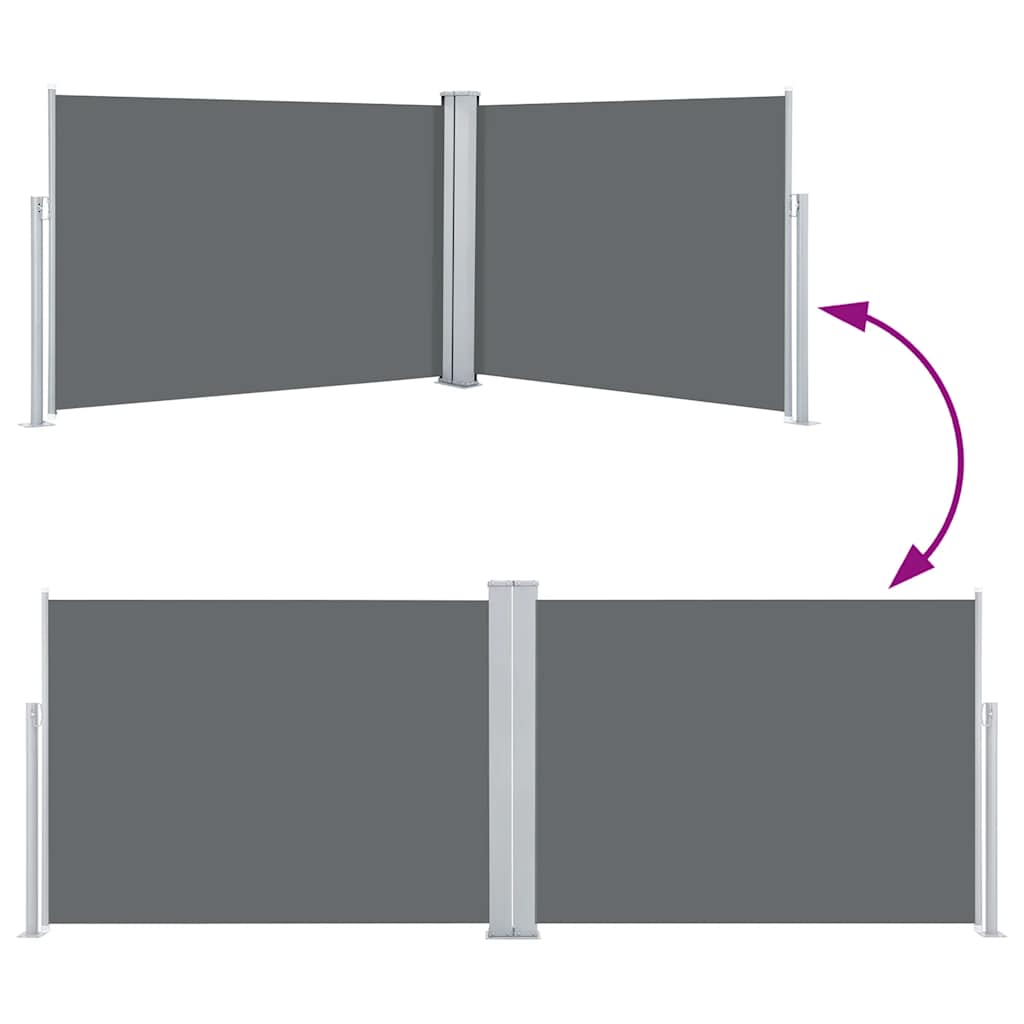 Toldo lateral retrátil 120x1000 cm antracite