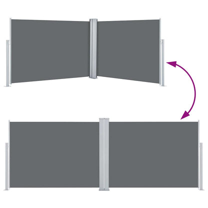 Toldo lateral retrátil 120x1000 cm antracite
