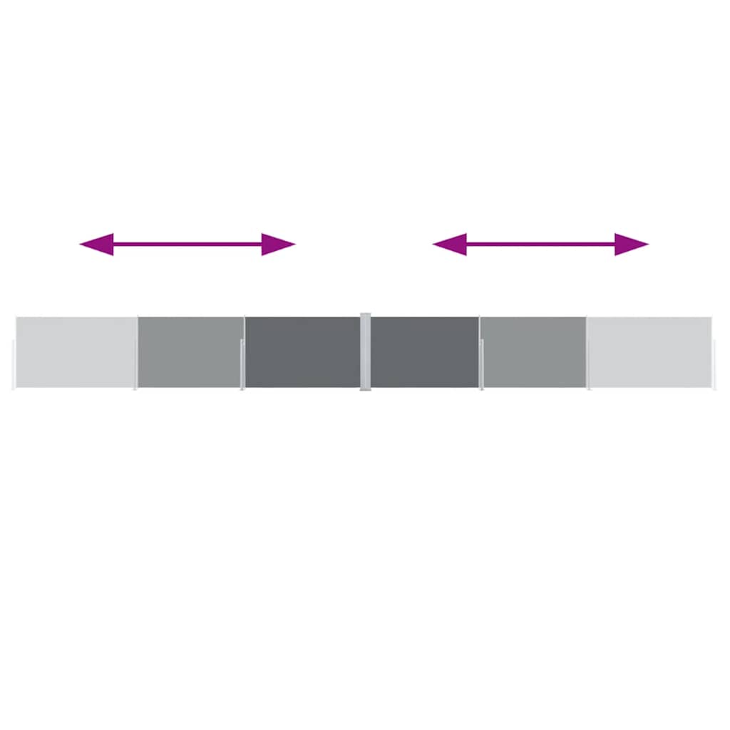 Toldo lateral retrátil 120x1000 cm antracite