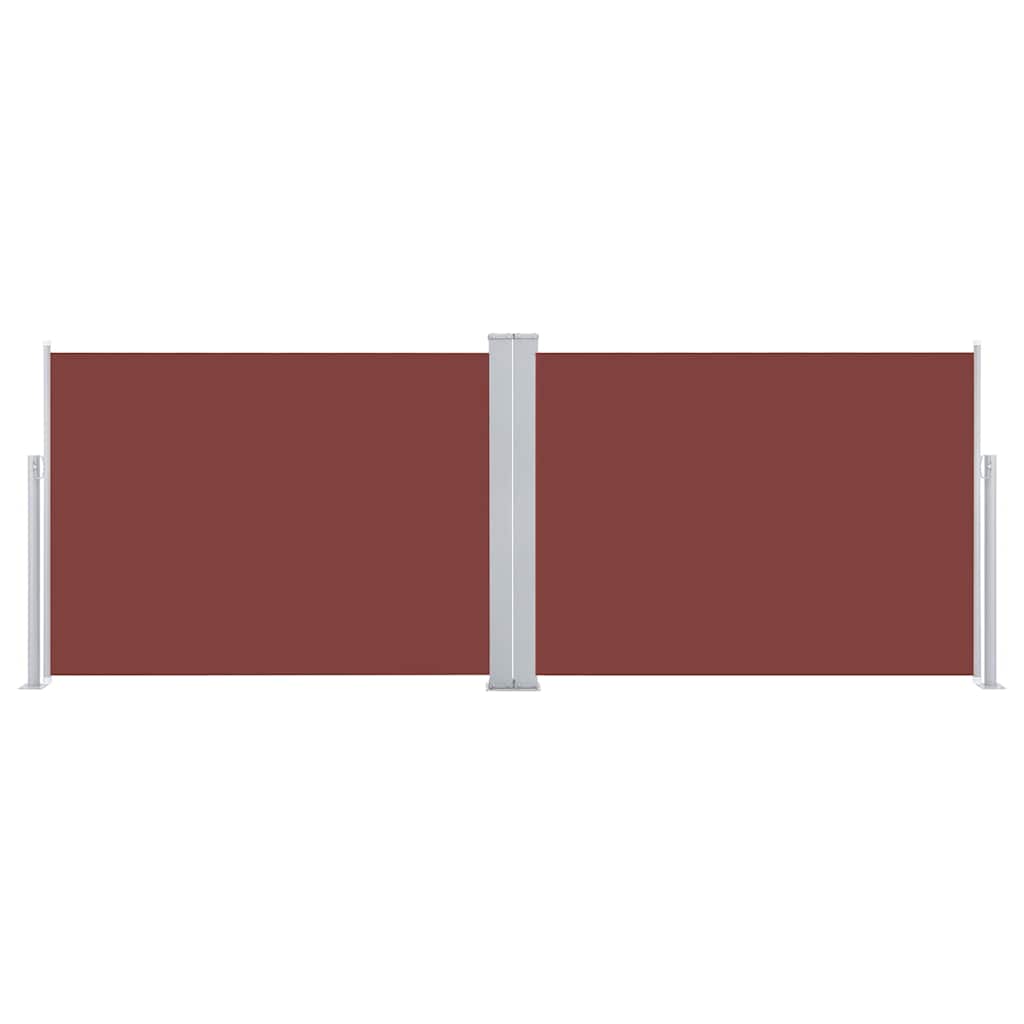 Toldo lateral retrátil 120x1000 cm castanho