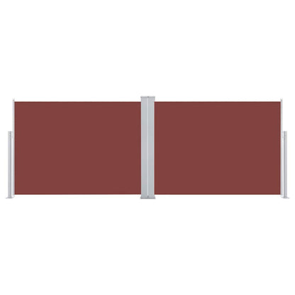 Toldo lateral retrátil 120x1000 cm castanho