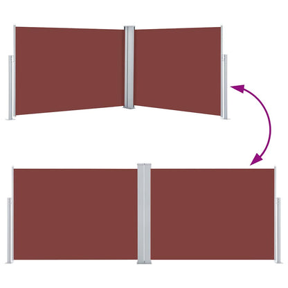 Toldo lateral retrátil 120x1000 cm castanho