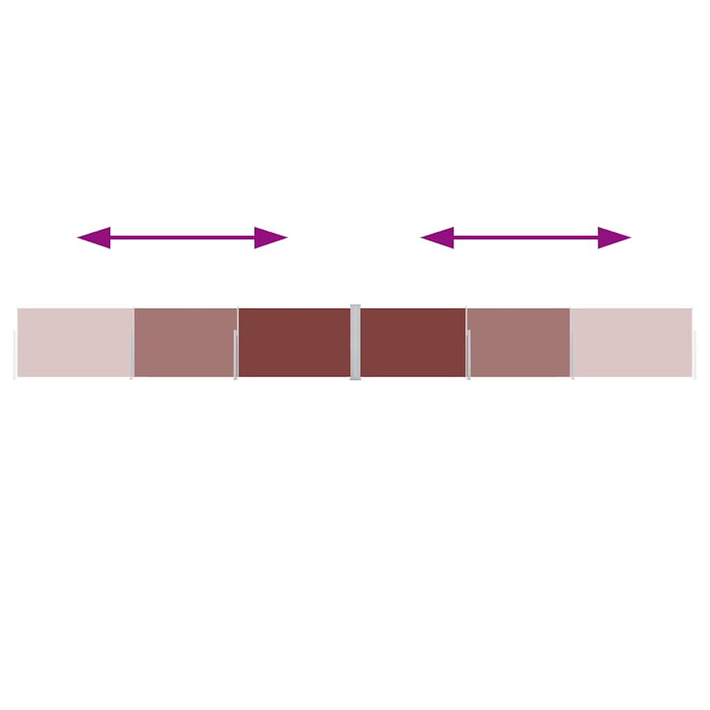 Toldo lateral retrátil 120x1000 cm castanho