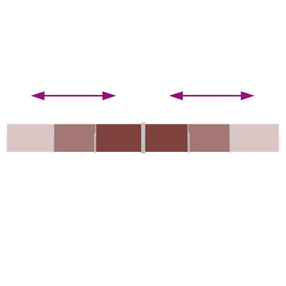 Toldo lateral retrátil 120x1000 cm castanho