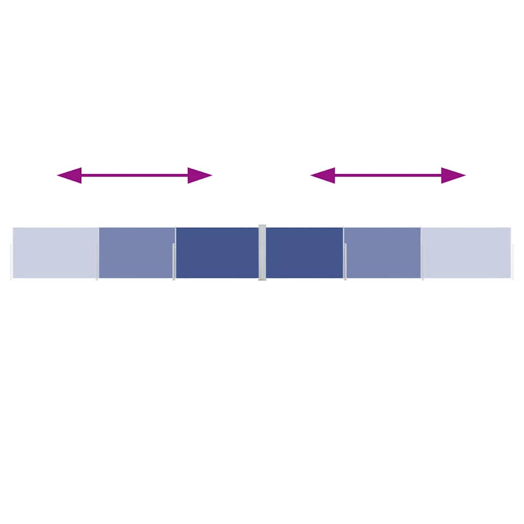 Toldo lateral retrátil 120x1000 cm azul