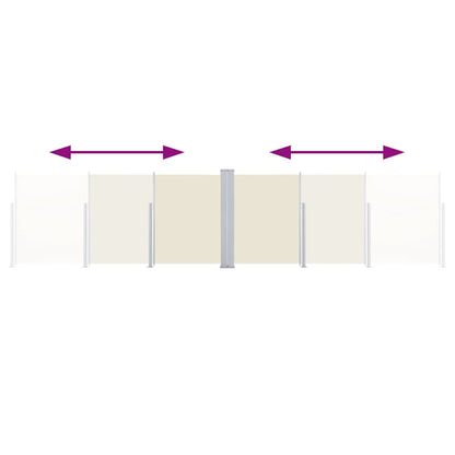 Toldo lateral retrátil 140x1000 cm creme