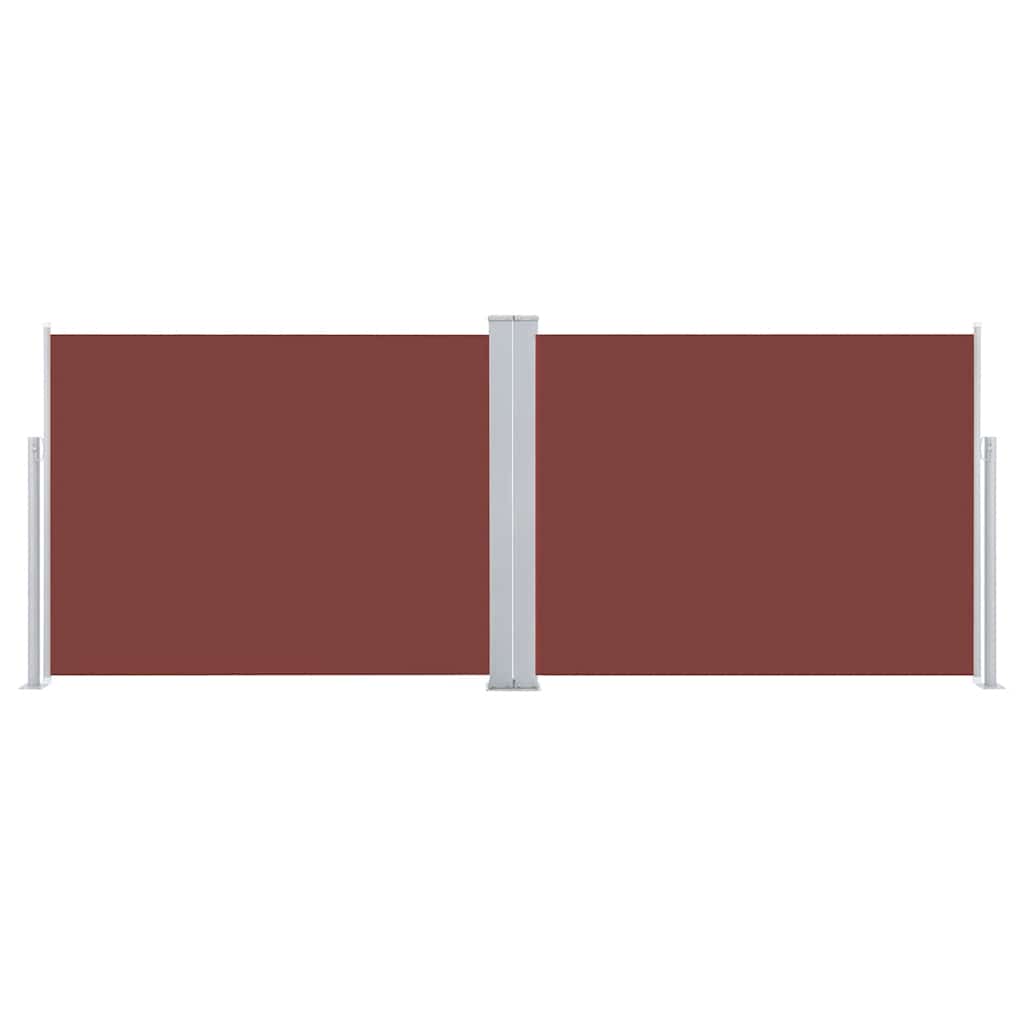 Toldo lateral retrátil 140x1000 cm castanho