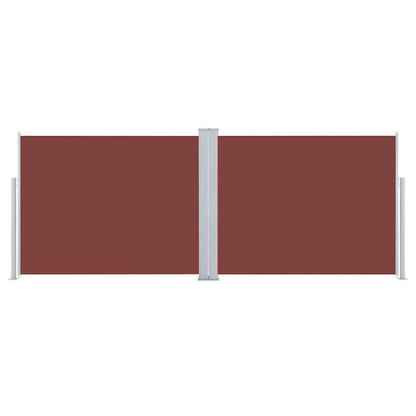 Toldo lateral retrátil 140x1000 cm castanho