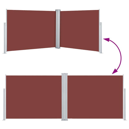 Toldo lateral retrátil 140x1000 cm castanho