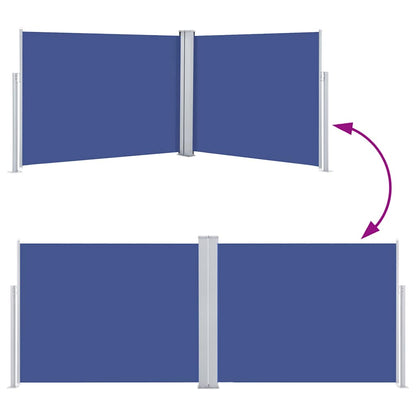Toldo lateral retrátil 140x1000 cm azul