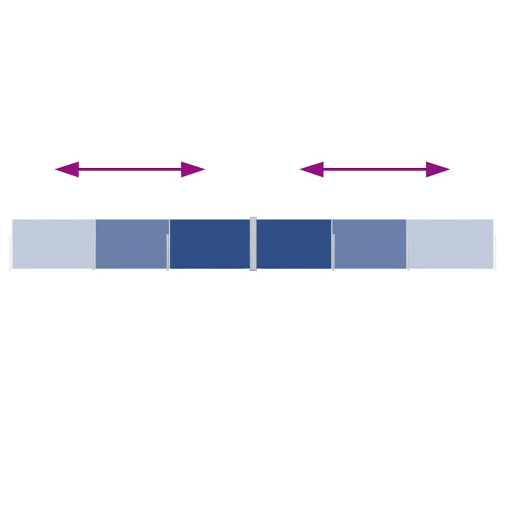 Toldo lateral retrátil 140x1000 cm azul