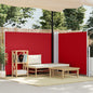 Toldo lateral retrátil 140x1000 cm vermelho