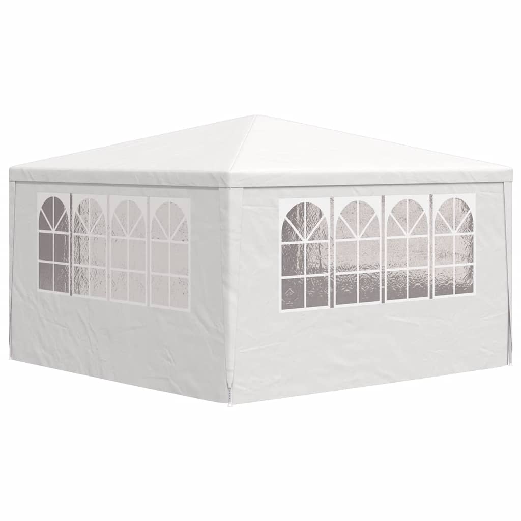 Tenda festas profissional + paredes laterais 4x4m 90g/m² branco