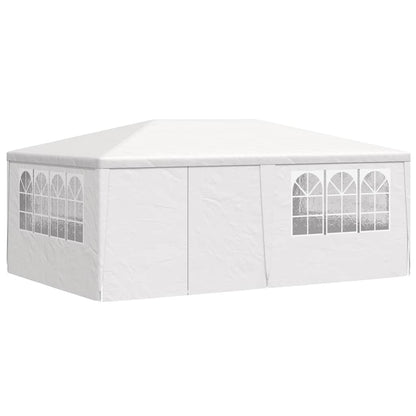 Tenda festas profissional + paredes laterais 4x6m 90g/m² branco