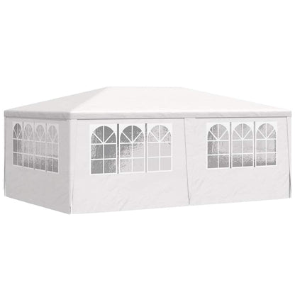 Tenda festas profissional + paredes laterais 4x6m 90g/m² branco