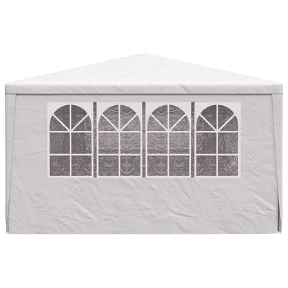 Tenda festas profissional + paredes laterais 4x9m 90g/m² branco