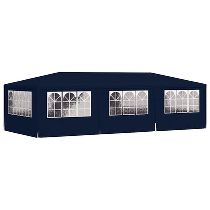 Tenda festas profissional c/ paredes laterais 4x9m 90g/m² azul